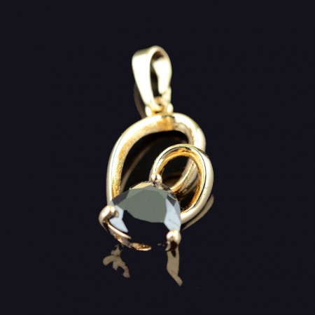 Позолоченный кулон XP 33294-черный фото | Brulik