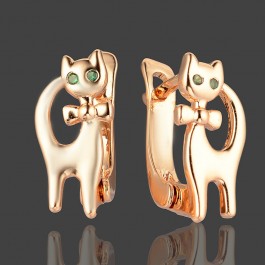 Позолоченные серьги 