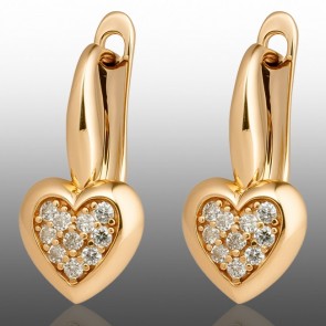 Позолочені сережки Xuping 24305 фото | Brulik