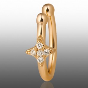 Позолочена сережка- кафа Xuping 24320 фото | Brulik