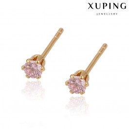 Позолоченные серьги-гвоздики Xuping 29358-розовый