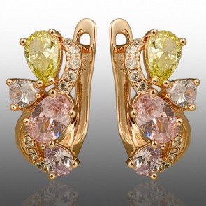 Позолочені сережки  Xuping 24763-мультиколор світлий фото | Brulik