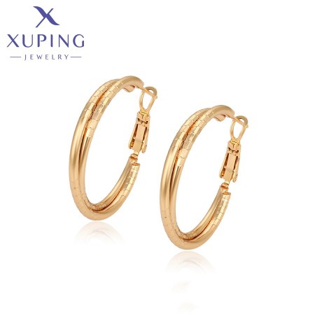 Позолочені сережки кільця Xuping X001018867 фото | Brulik