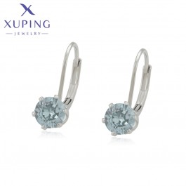 Серьги Xuping A00521314-бледно-голубой фианит