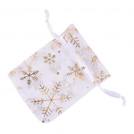 Мешочек 9*7 белый из органзы для бижутерии 