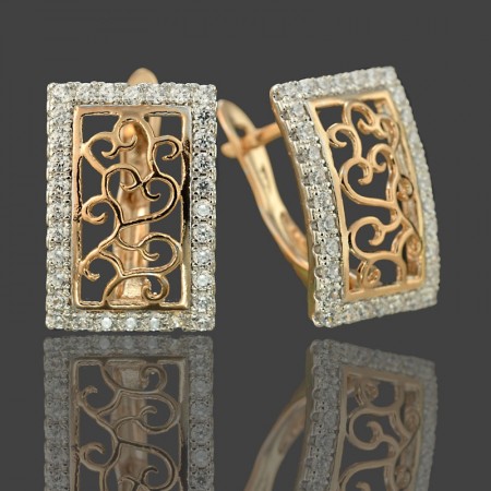 Позолоченные  серьги  XP 20372 фото | Brulik