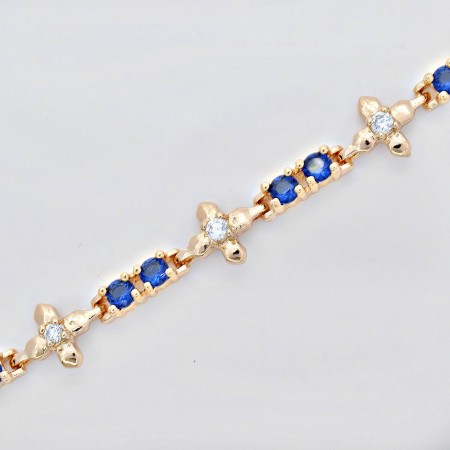 Роскошный браслет 72441 - синий фото | Brulik