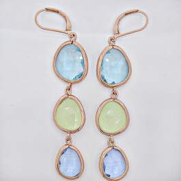 Шикарные серьги 23147-сине-зеленый