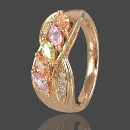 Позолоченное кольцо Xuping 1389-светлый мультиколор фото | Brulik