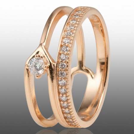 Позолочена каблучка  Xuping 10937 фото | Brulik