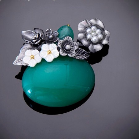 Стильная брошь-8423 фото | Brulik