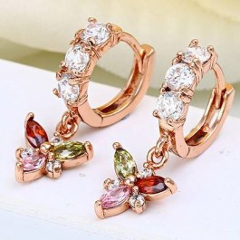 Яркие подвесные серьги с фианитами ХР 28727