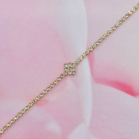 Позолоченный браслет с фианитами 10-7201 фото | Brulik