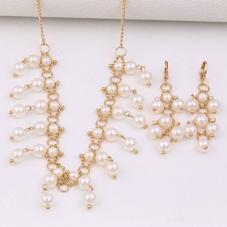 Шикарный комплект с жемчугом Xuping 63404 фото | Brulik