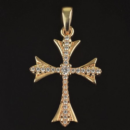 Позолоченный крестик Fallon 86200007 фото | Brulik