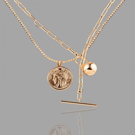 Позолоченная цепочка 2в1 Xuping 40012 фото | Brulik