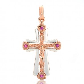 Позолочений xрестик Fallon 96201157 фото | Brulik