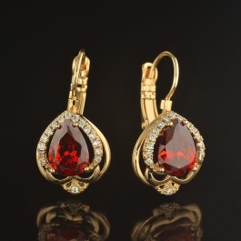 Позолочены серьги XP 9550-красный