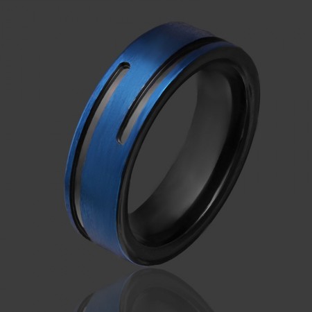 Черное стальное кольцо 122 фото | Brulik