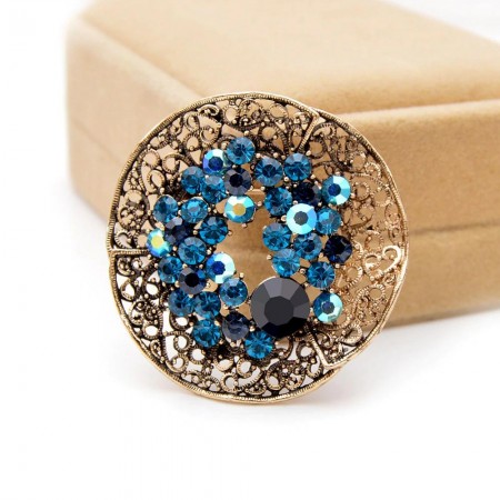 Брошь 8531-синий фото | Brulik
