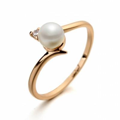 Милое кольцо с жемчужиной 1519  фото | Brulik
