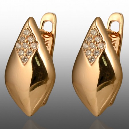 Позолочені сережки  Xuping 24694 фото | Brulik