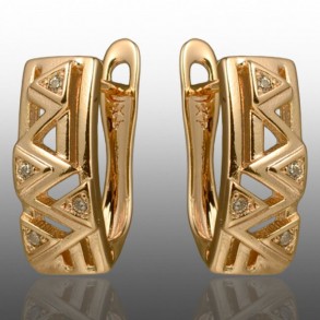 Позолочені сережки  Xuping 24736 фото | Brulik