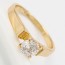 Прелестное кольцо с фианитом в позолоте 13958 фото | Brulik