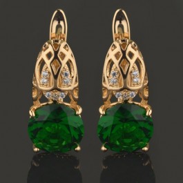 Позолоченные серьги XP 9224-зеленый