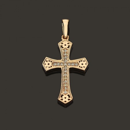 Позолоченный крест Fallon 86200018 фото | Brulik