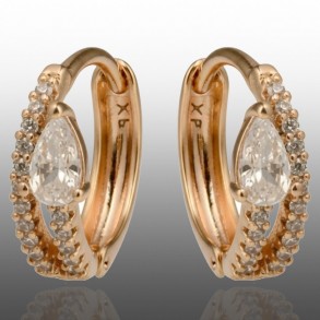 Позолочені сережки Xuping 24367 фото | Brulik