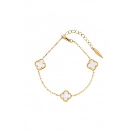 Позолочений браслет у стилі Ван Кліф Fallon 84190703-білий перламутр