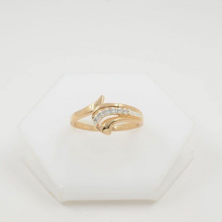 Позолоченное кольцо с фианитами Fallon 93200670 фото | Brulik