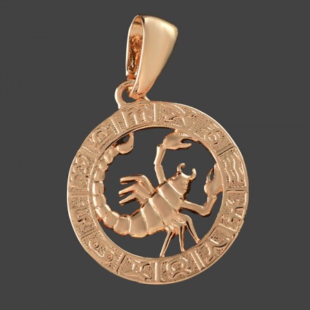 Позолоченный кулон Fallon  86100080-скорпион фото | Brulik