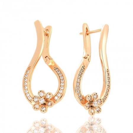 Позолоченные серьги  Xuping 21096 фото | Brulik