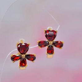 Роскошные серьги оптом ХР 10-2058-красный