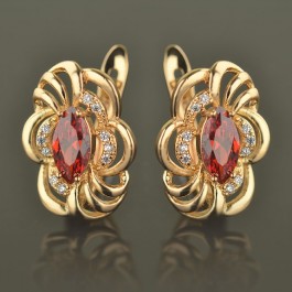 Позолоченные серьги XP 2819-красный