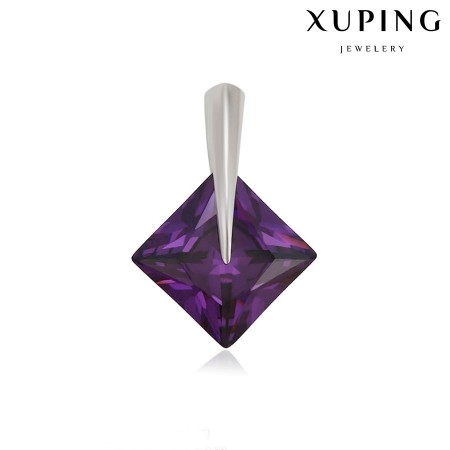 Позолоченный кулон Xuping 33220-фиолетовый фианит фото | Brulik