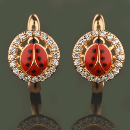 Позолоченные серьги  XP 9274 фото | Brulik