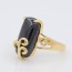 Колоритное кольцо в позолоте 10-1020-черный фото | Brulik