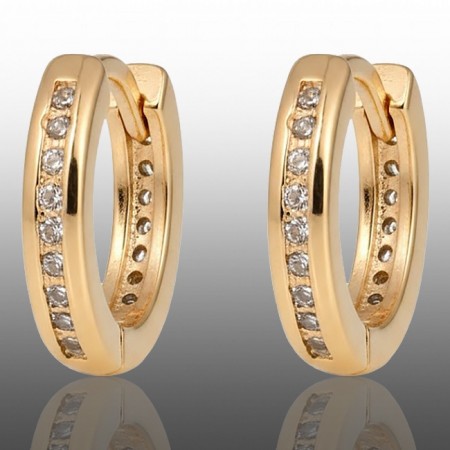 Позолочені сережки Xuping 24342 фото | Brulik