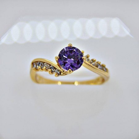 Кольцо "Загадка"  11106 - фиолетовый фото | Brulik