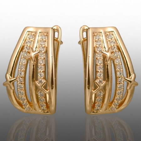 Позолочені сережки  Xuping 24740 фото | Brulik