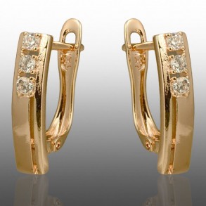 Позолочені сережки  Xuping 24743 фото | Brulik