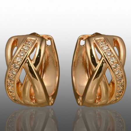 Позолочені сережки Xuping 24686 фото | Brulik