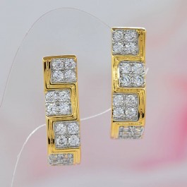 Поразительные элитные серьги с фианитами 10-9142 