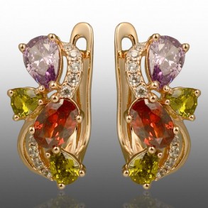 Позолочені сережки  Xuping 24763-мультиколор фото | Brulik