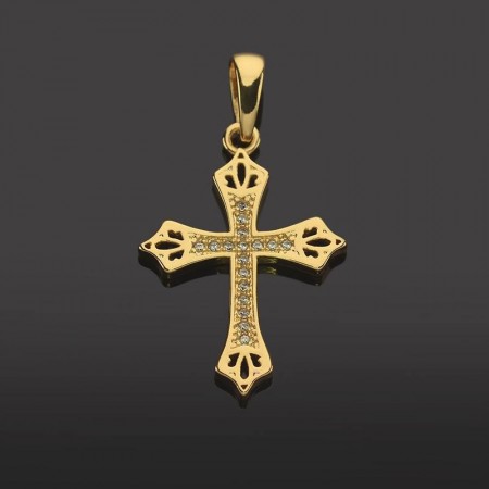 Позолоченный крест Fallon 86200021 фото | Brulik