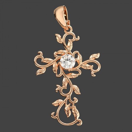 Позолоченный крестик Fallon 86201138 фото | Brulik