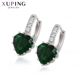 Серьги Xuping 80286-зеленый фианит